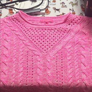 Lilly Pulitzer Maxcy Sweater Plumeria Pink